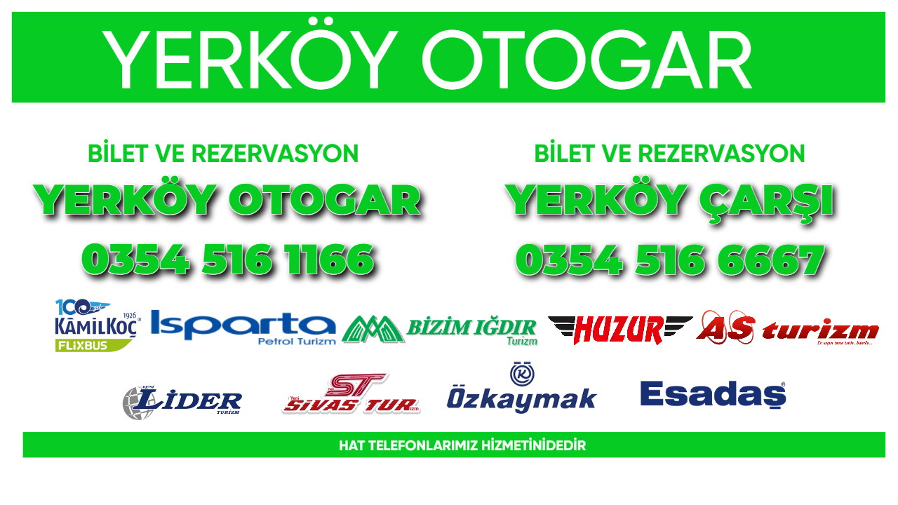 OTOGAR TEL –> 0354 516 1166